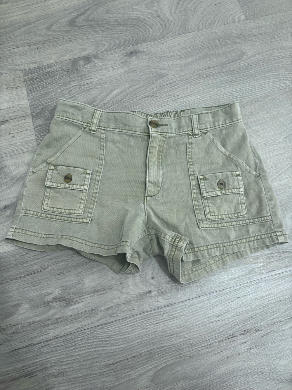Old Navy Olive Green Cargo Pocket Jean Shorts